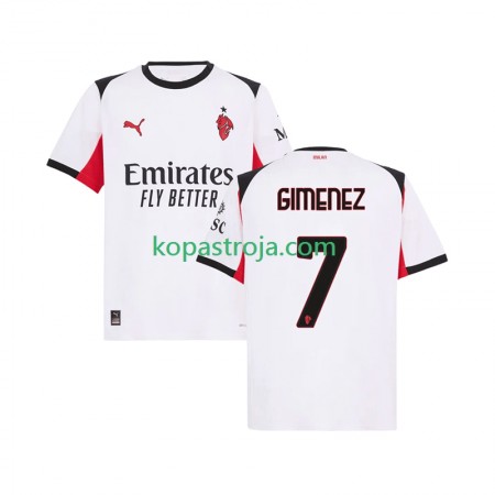 Billiga Fotbollströjor AC Milan Santiago Gimenez 7 Borta tröja 2025/26 Kortärmad